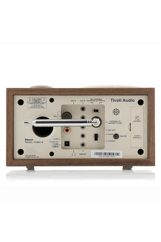Rádio de mesa FM/AM c/ Bluetooth Tivoli Audio MODEL THREE beije/walnut