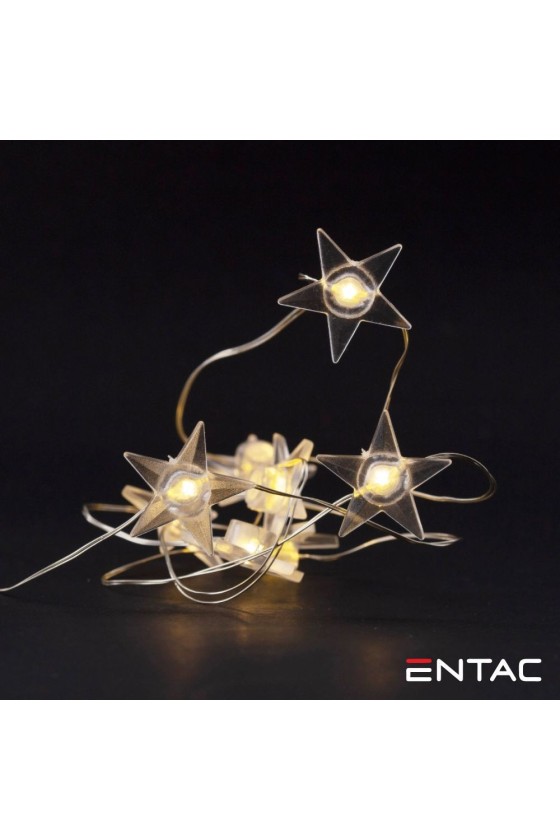 Grinalda 10 LEDs Estrela...