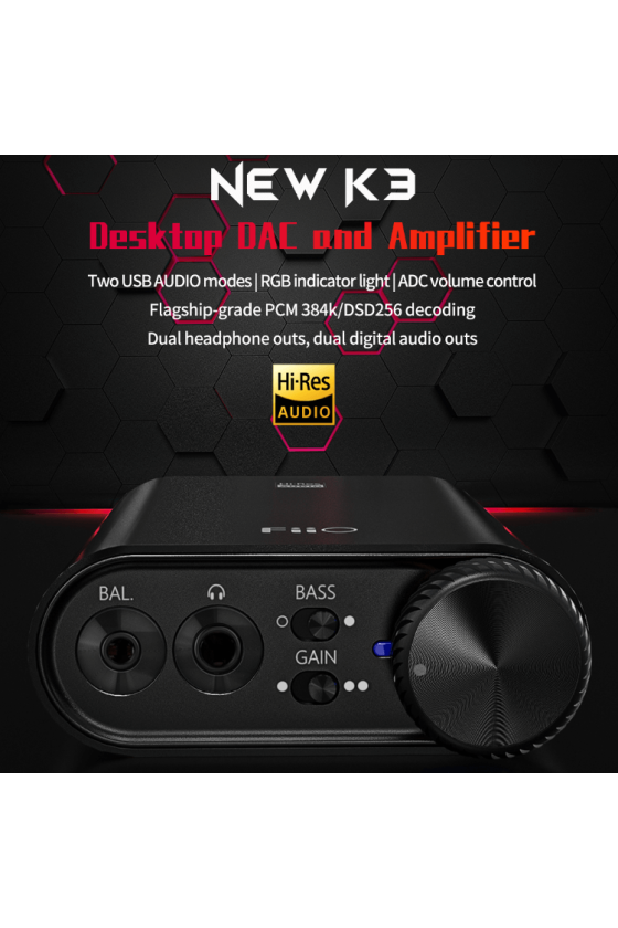 FiiO New K3 2021 - DAC e Headphone Amp